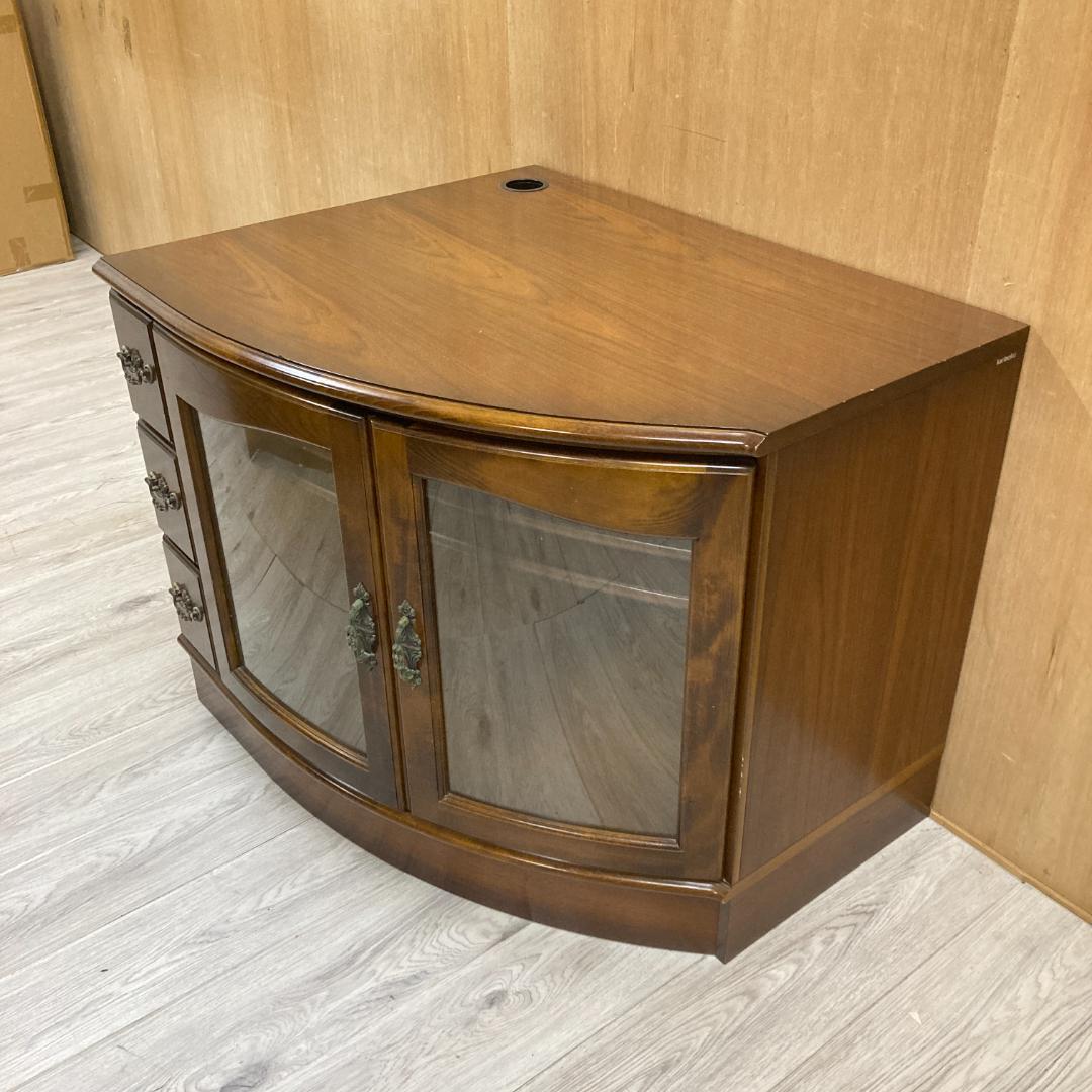 【カリモク】コロニアル　コーナーテレビボード　ローボード　テレビ台