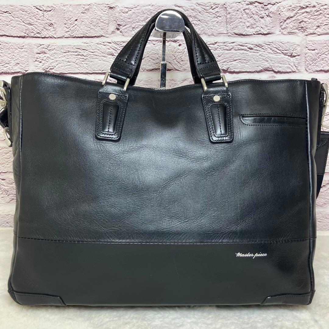 マスターピース✨GLOSS コレクターズ 黒 2way 牛革 ビジネスバッグ