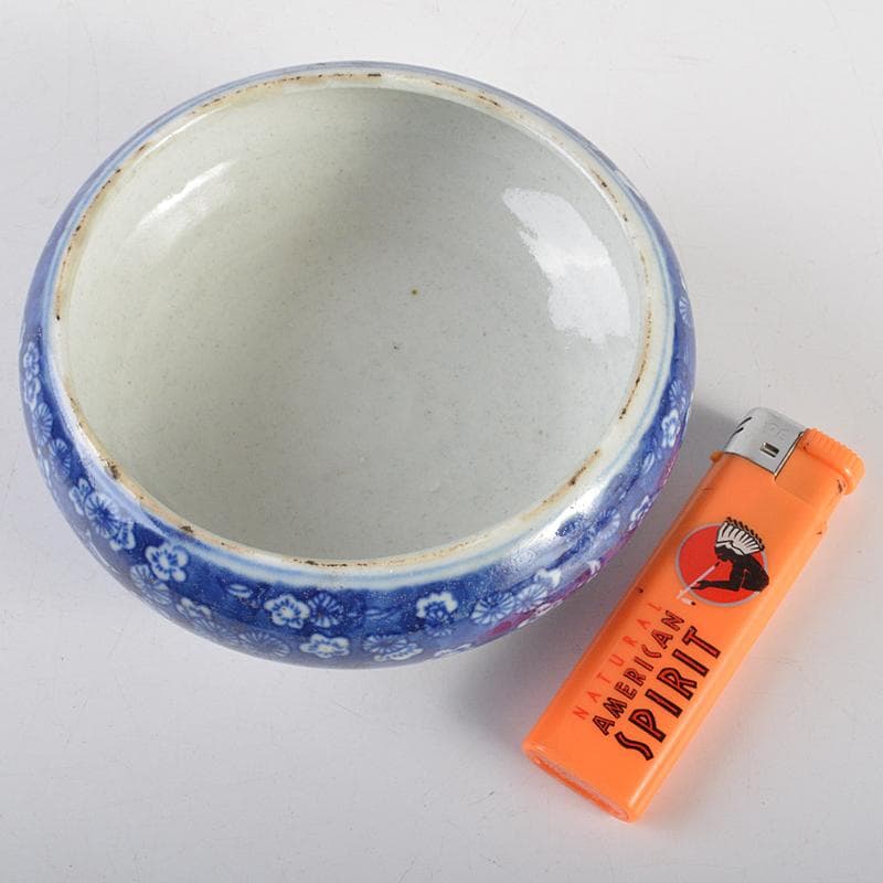 中国　古渡青花花文　筆洗　茶こぼし　C　R7081E