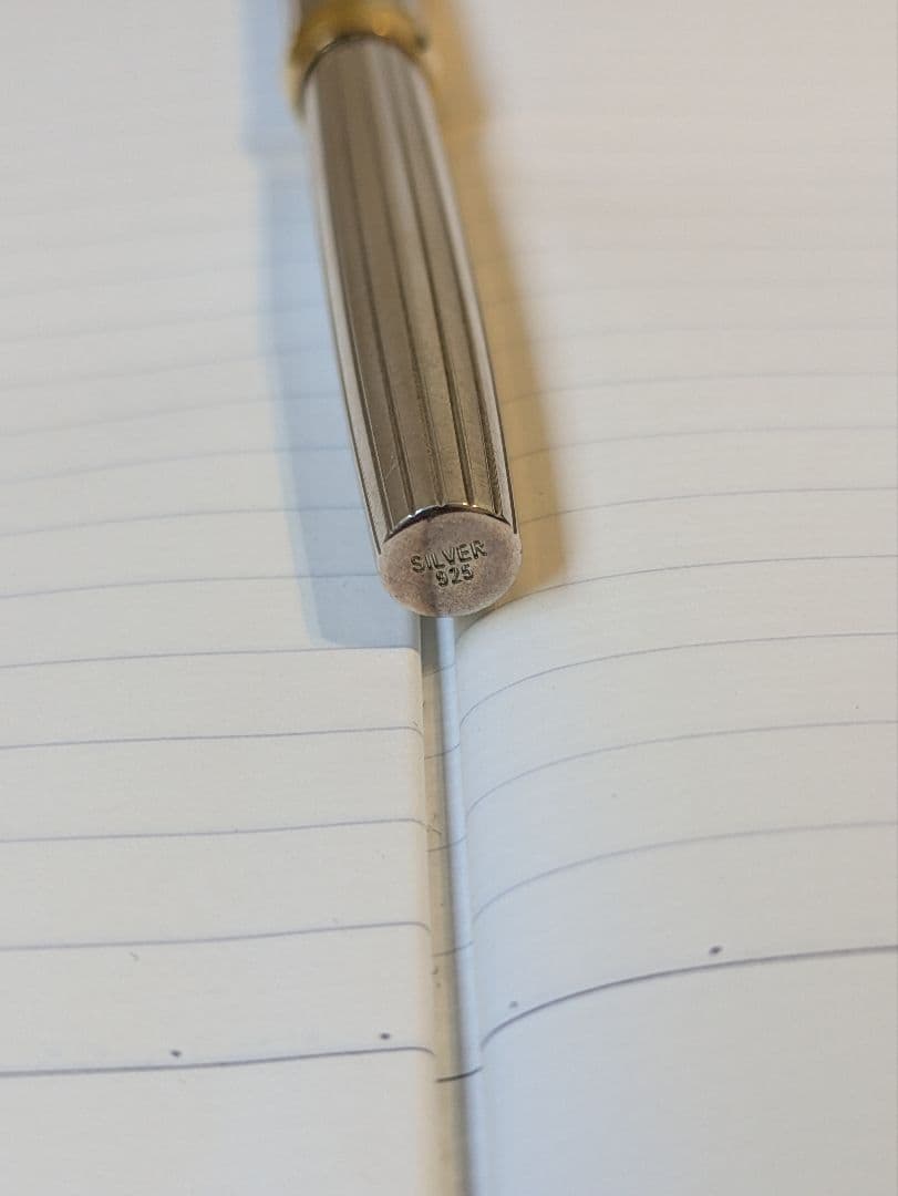 プラチナ万年筆　銀無垢　中字