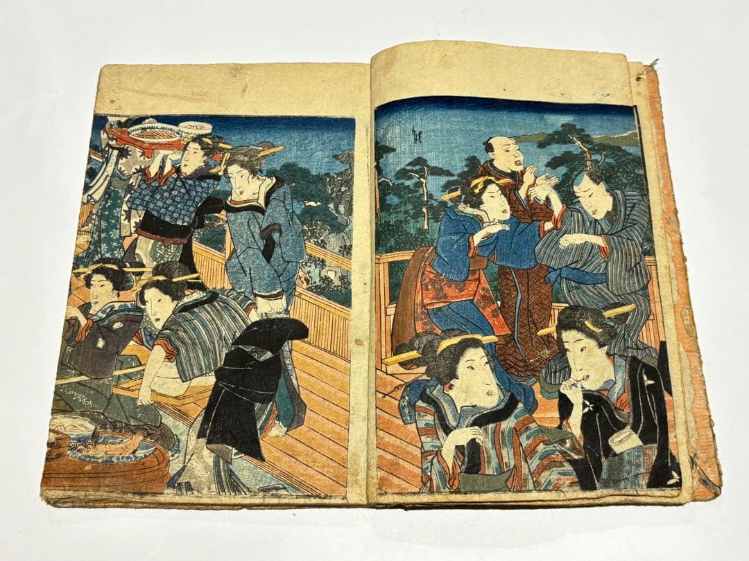 「春色入船帳」歌川国芳画 揃3冊|艶本 春画 浮世絵 和本 猫 江戸時代 木版画