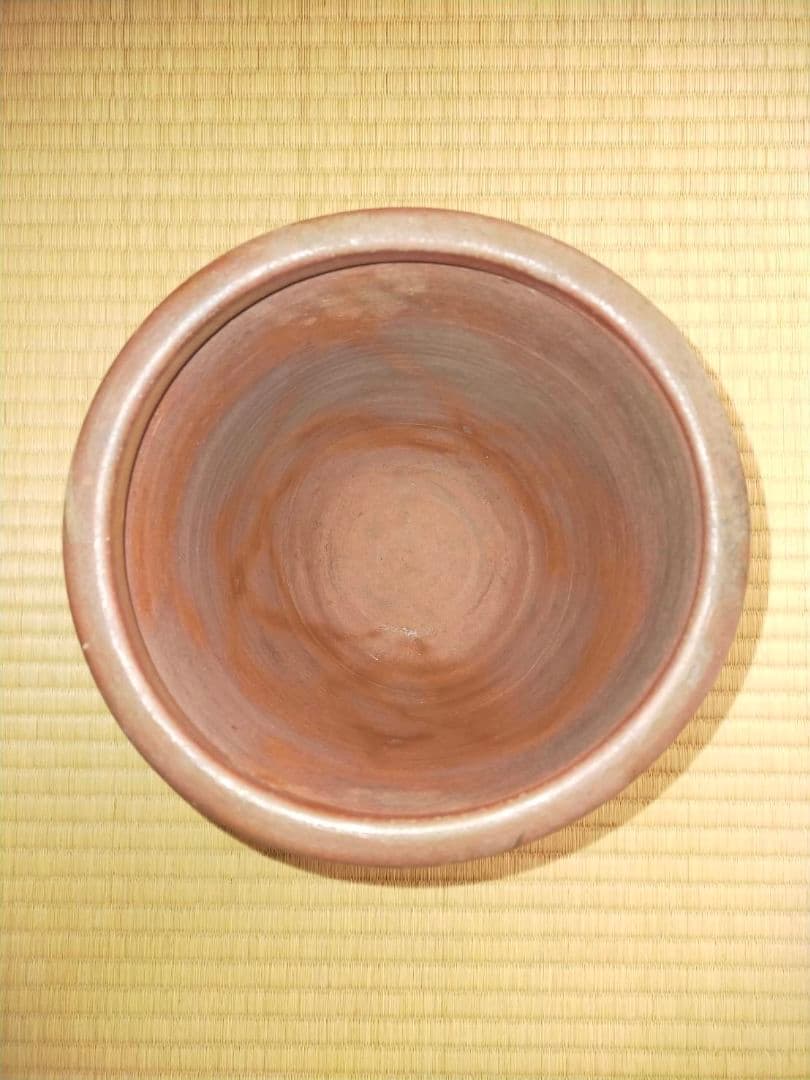 【備前焼】時代もの　菊紋　壺　火襷