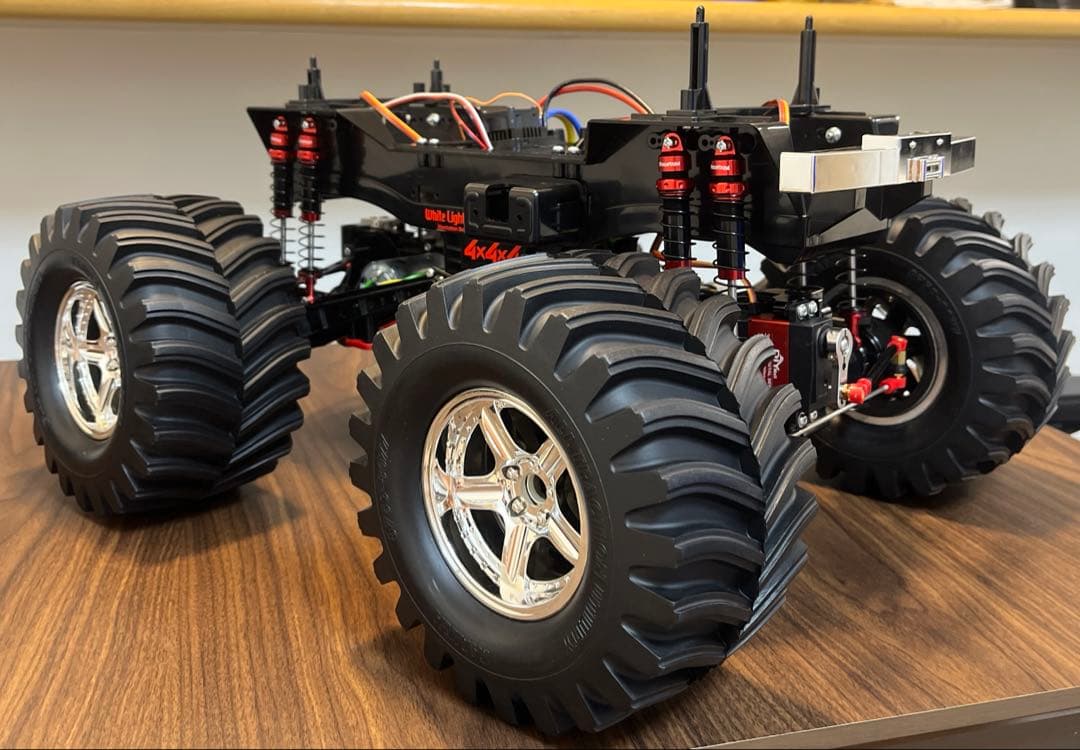 タミヤ TGM ラグタイヤ、ホイール改造 12ミリハブ仕様4本セット