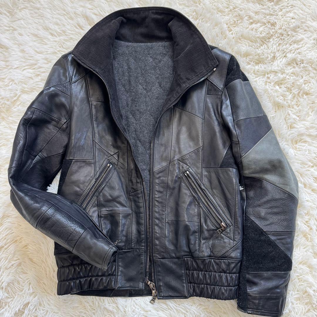 Lounge Lizard ラウンジリザード パッチワーク レザージャケット