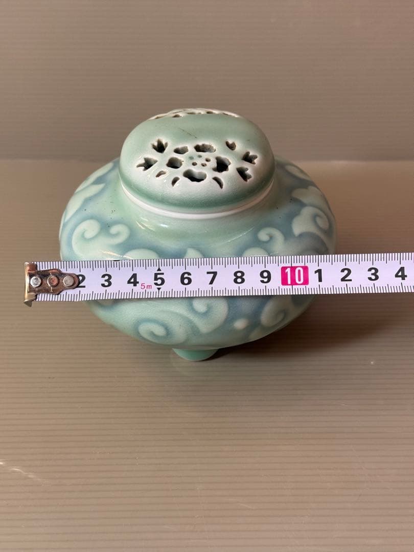 2791 希少　香蘭社　青磁　香炉