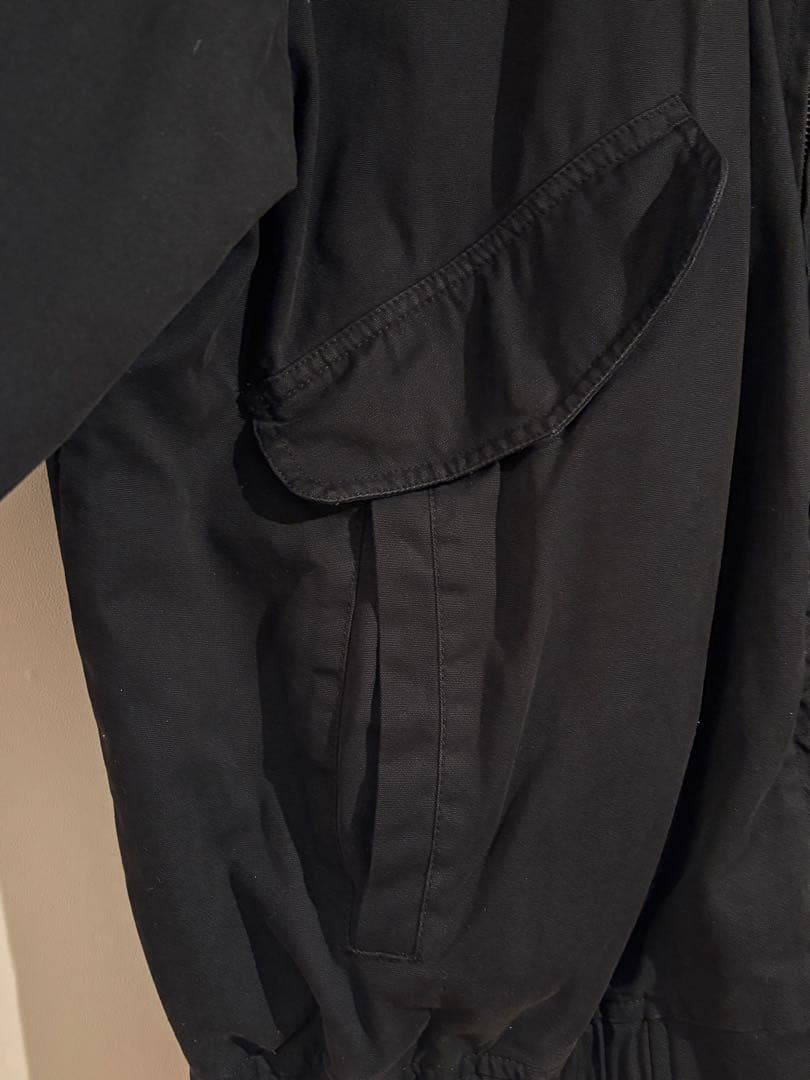 Supreme ブラック ジャンパー レザー襟