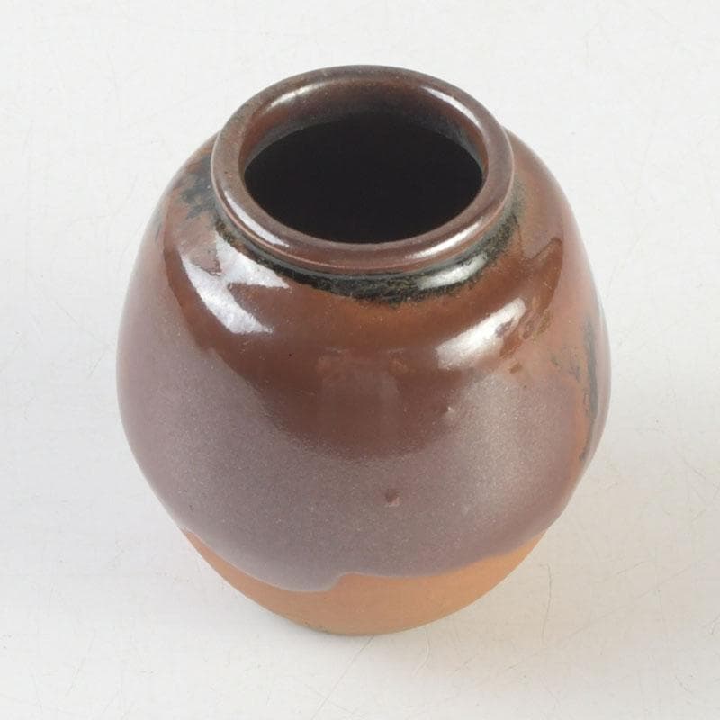 茶道具　瀬戸焼　茶入　銘「松かき」　仕覆付　松尾不染斎極め箱　V　9275