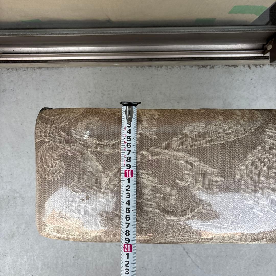 フレンチアンティーク風 ロートアイアン ファ ブリック ベンチ スツール