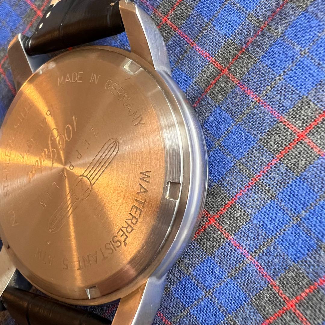 Zeppelin 100jahre デュアルタイム ブラック腕時計