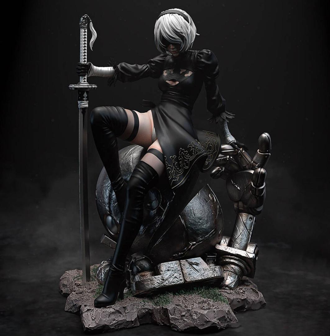 1/6　未塗装 未組立　フィギュア　ガレージキット　2B　ニーア オートマタ