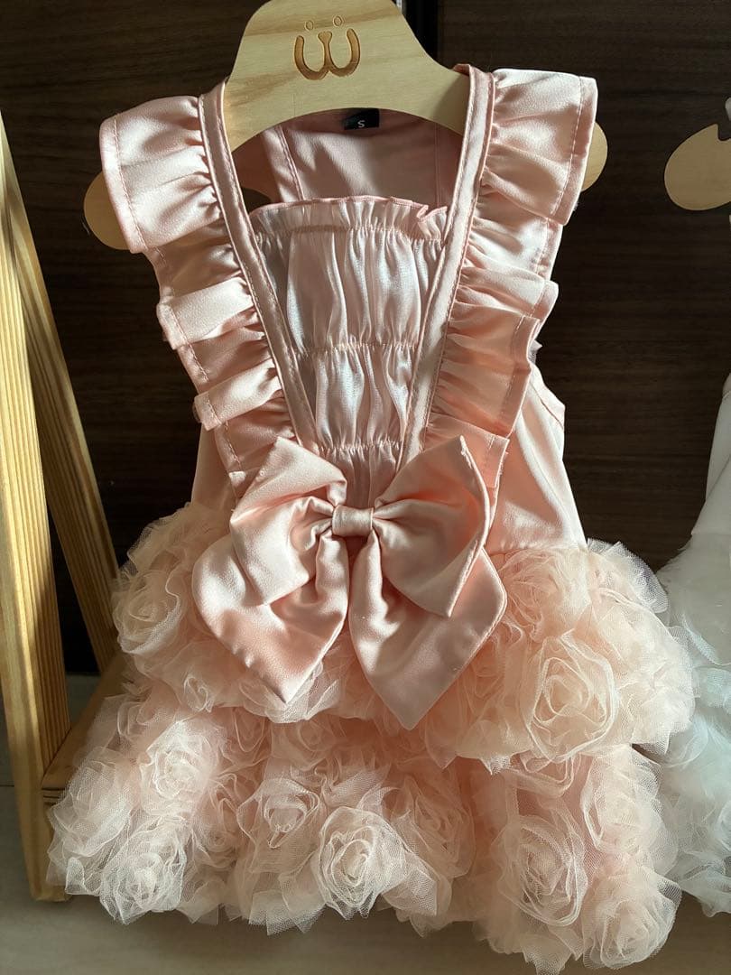 犬用ドレス フリル リボン　(2個セット)