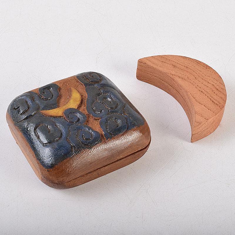 茶道具　木彫　月形香合　稲香合など　５点まとめて　V　R9255