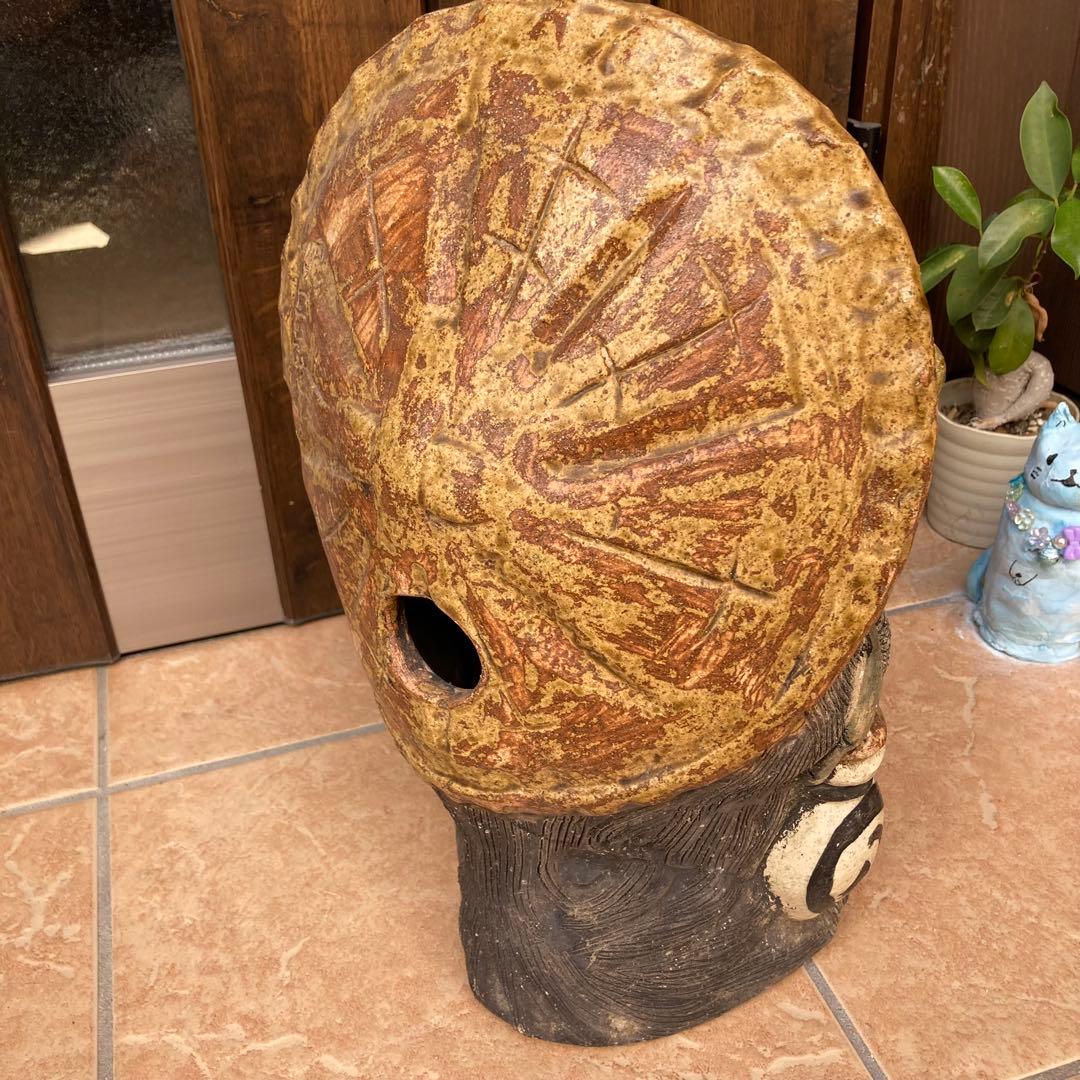 【希少】信楽焼　白たぬき　狸庵　骨董　アンティーク　ヴィンテージ　昭和レトロ