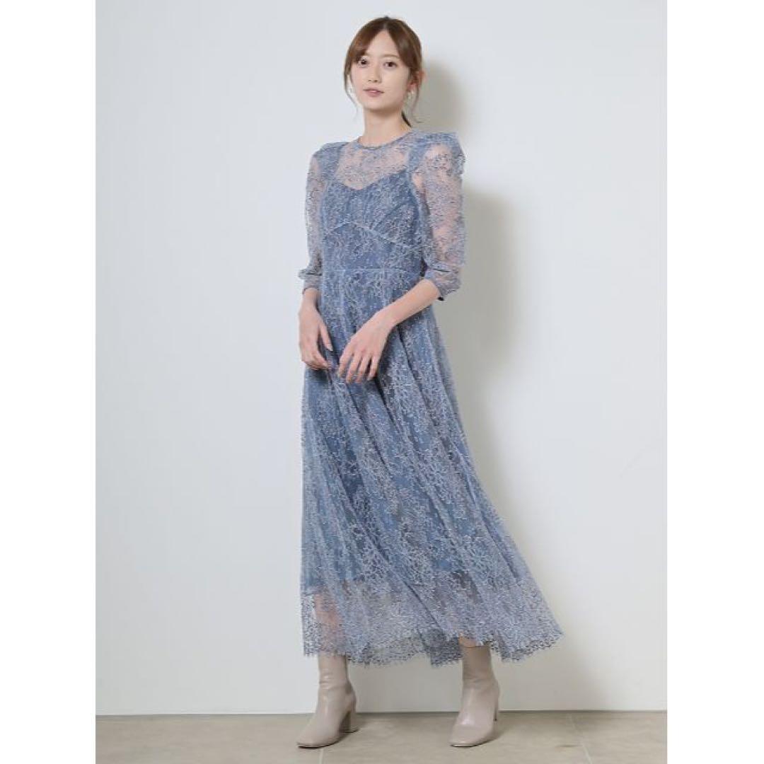 【美品】snidel パワーショルダー レース ドレス【お値下げ中】