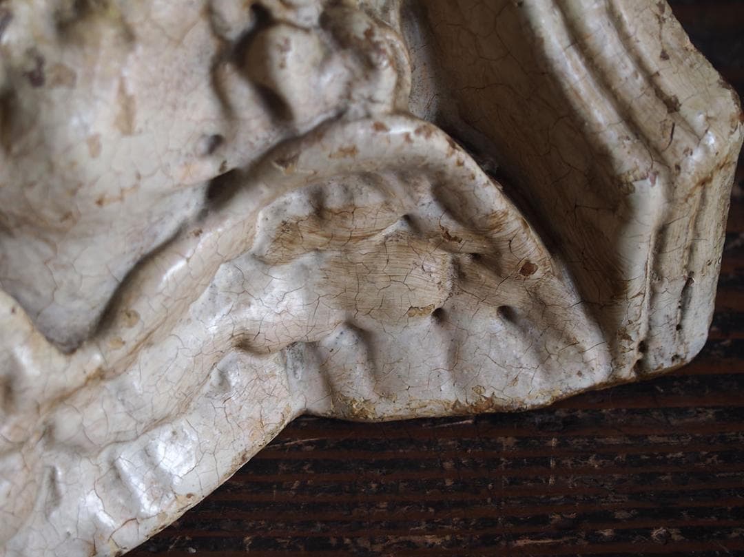 天使のコンソール 彫刻 ウォールシェルフ 家具部品 装飾 サルベージ/K355