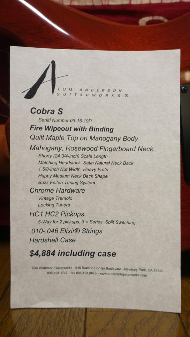Tom Anderson Cobra S Fire Wipeout ディンキー