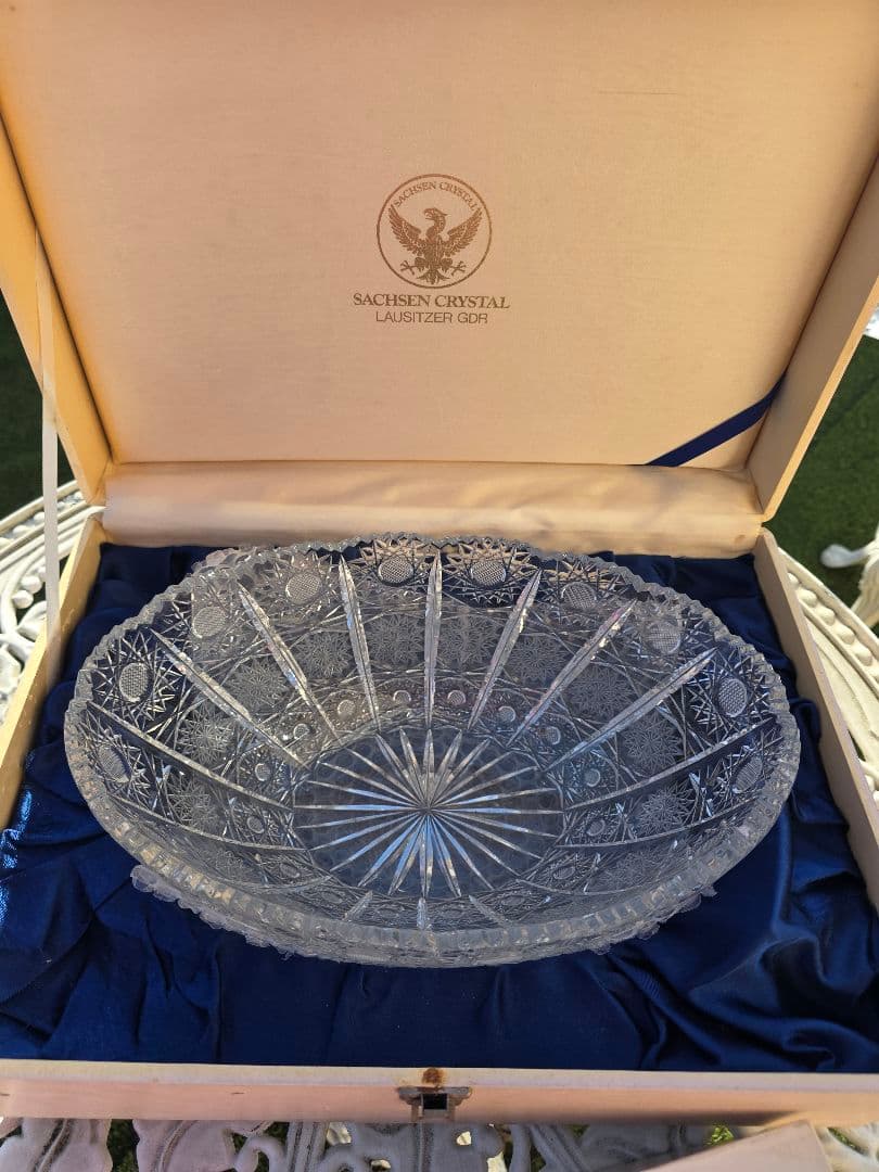Sachsen Crystal オーバル型クリスタルボウル