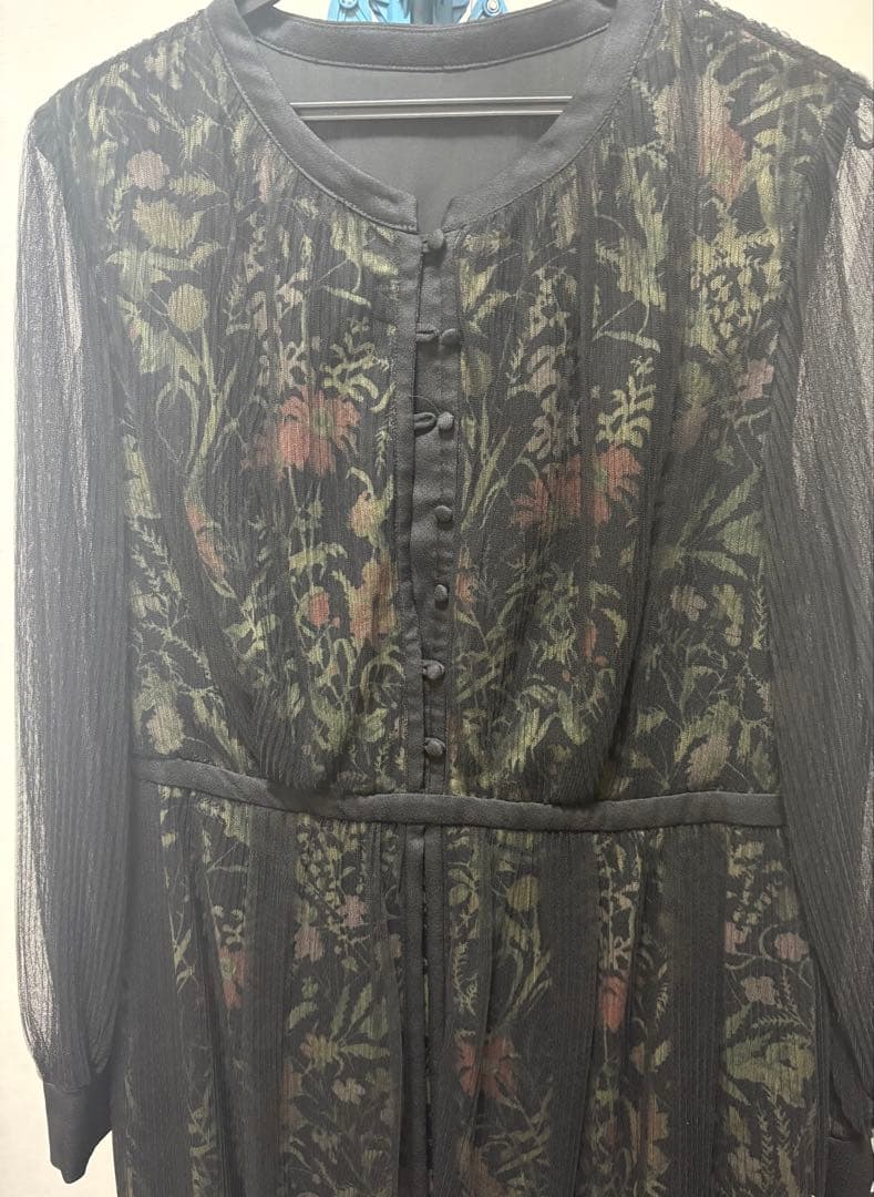 ［Callarus］チュール使い花柄デザインワンピースドレス 3L