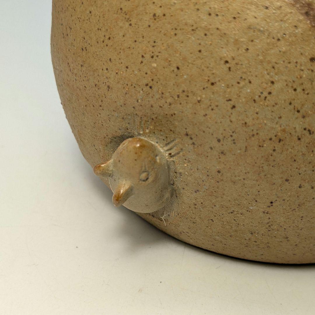 岡山県重要無形文化財 浦上善次 備前焼 壬子伏香炉 共箱 茶道具 香道具 ネズミ