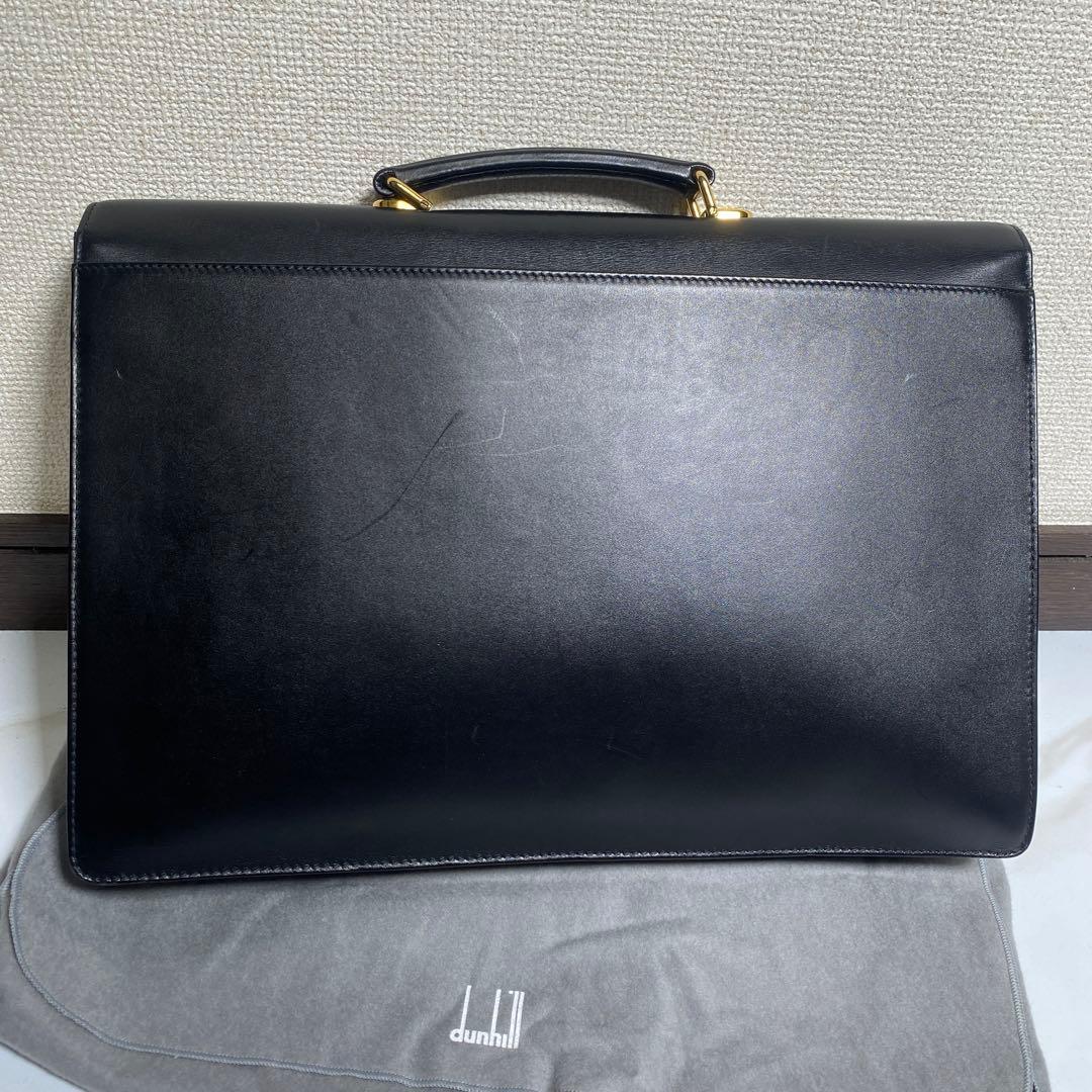 希少⭐︎ダンヒル 自立型ビジネスバッグ ブリーフケース オールレザー 布袋付き