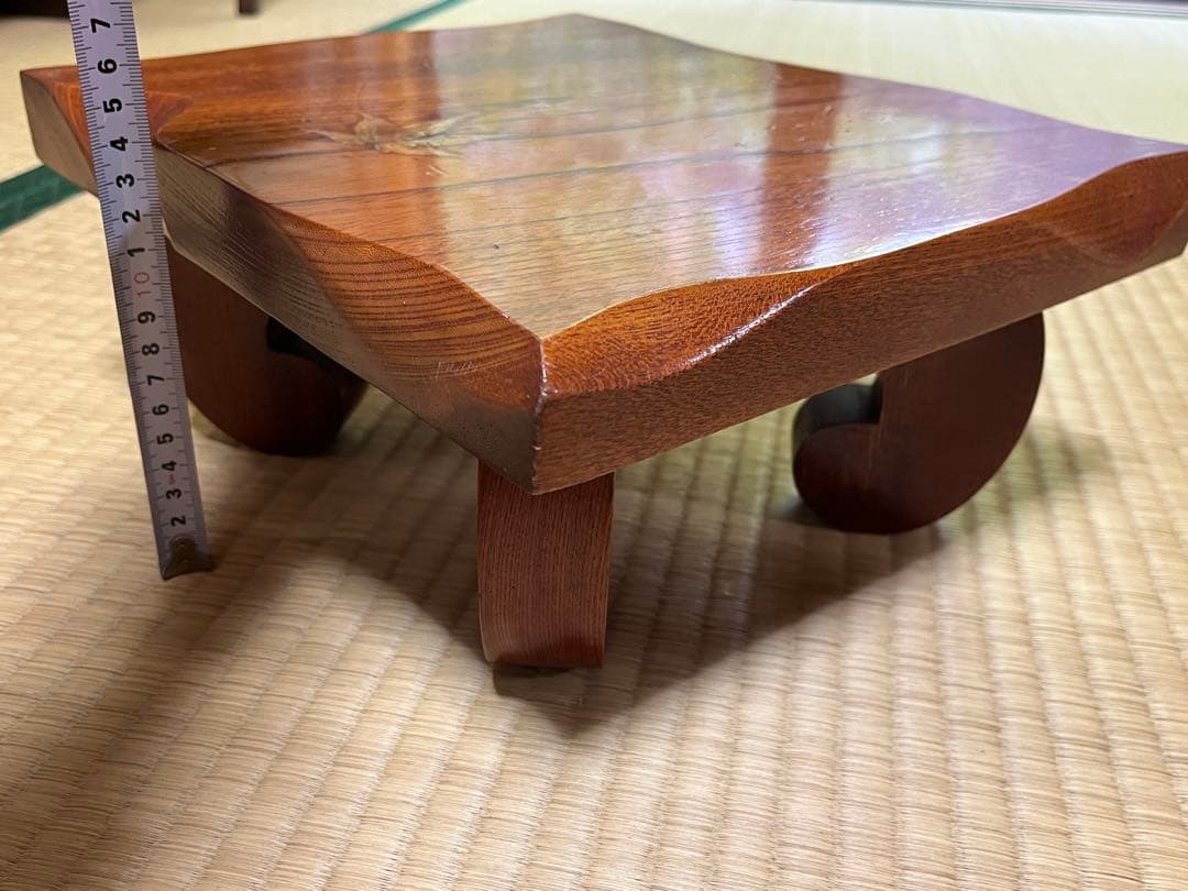 昭和レトロ　天然木 飾台 花台 香炉台 盆栽台 木彫　一点物