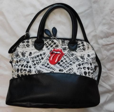 未使用　ローリングストーンズ　ボストンタイプバッグ　黒系