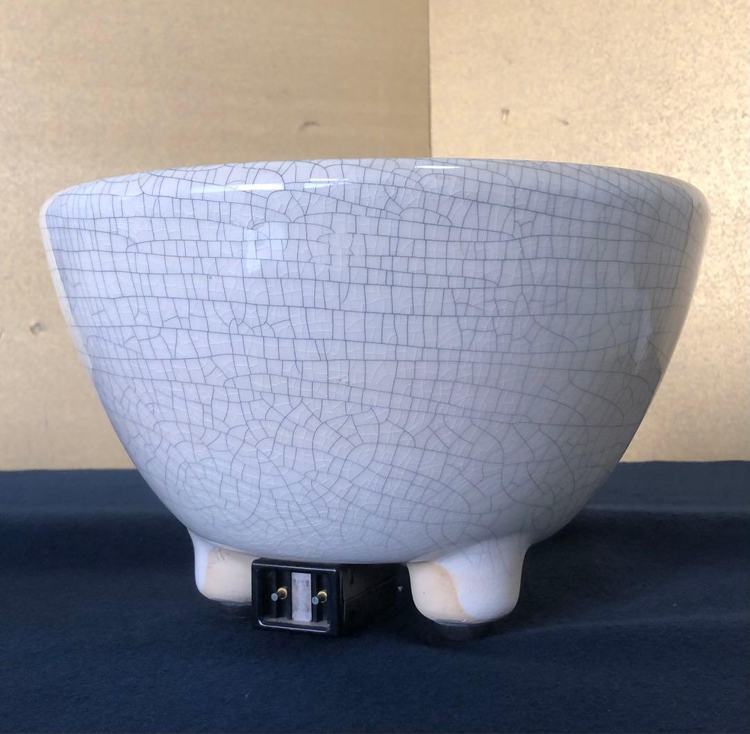 《R》茶道具 野々田式 風炉型電熱器 白さつまB 小板付 元箱 260120き5