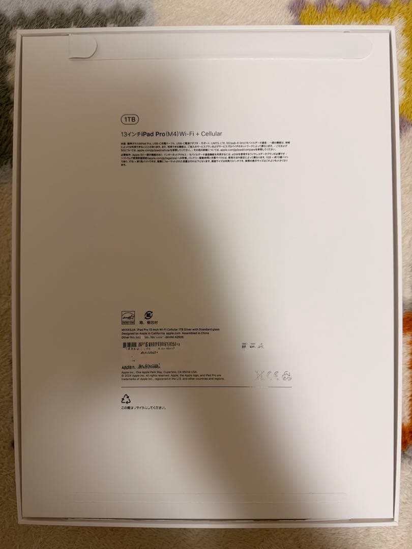 当日発送 Apple Care+付き iPad Pro M4 13インチ 1TB