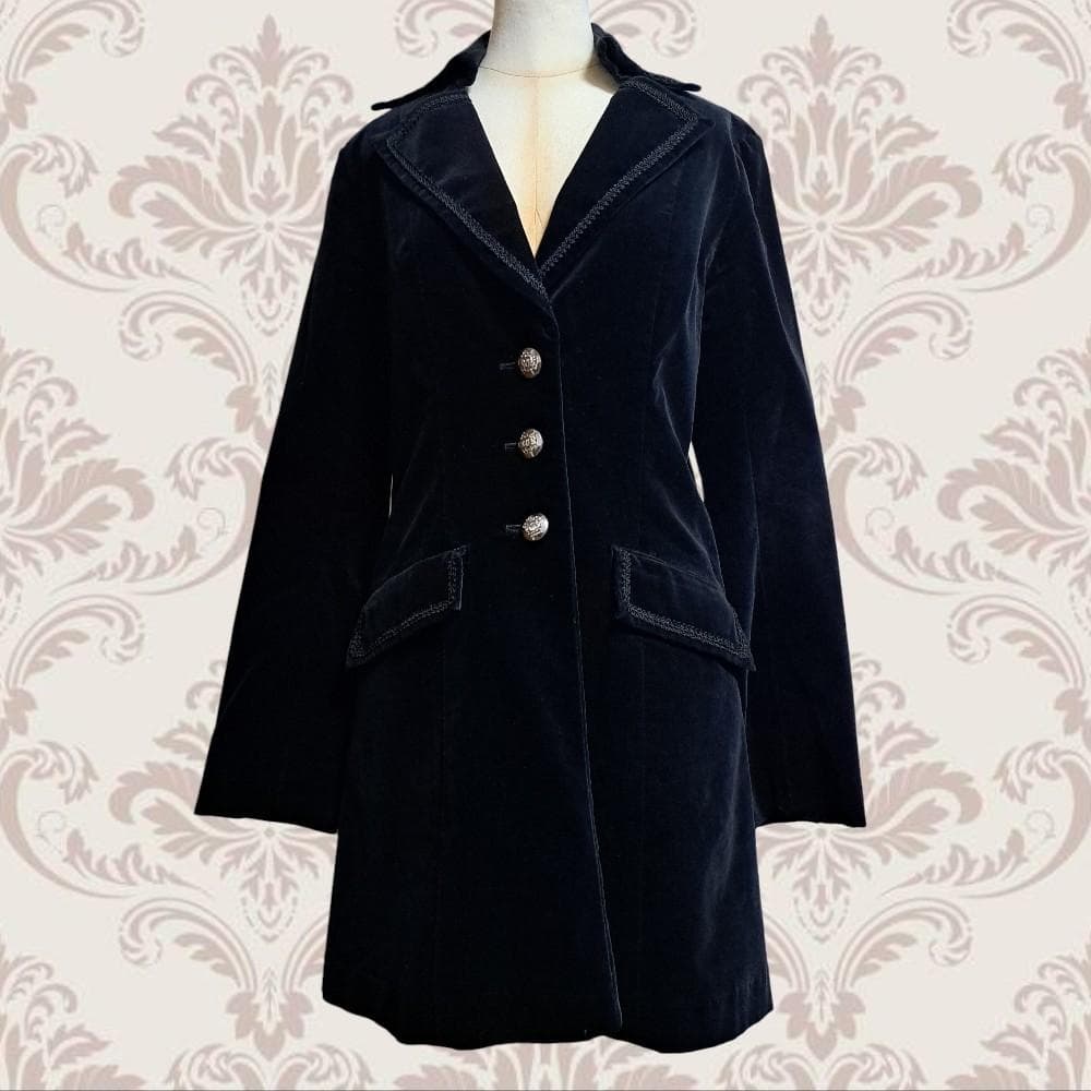 BLACK PEACE NOW 別珍 コート アウター 黒 ベロア ベルベット