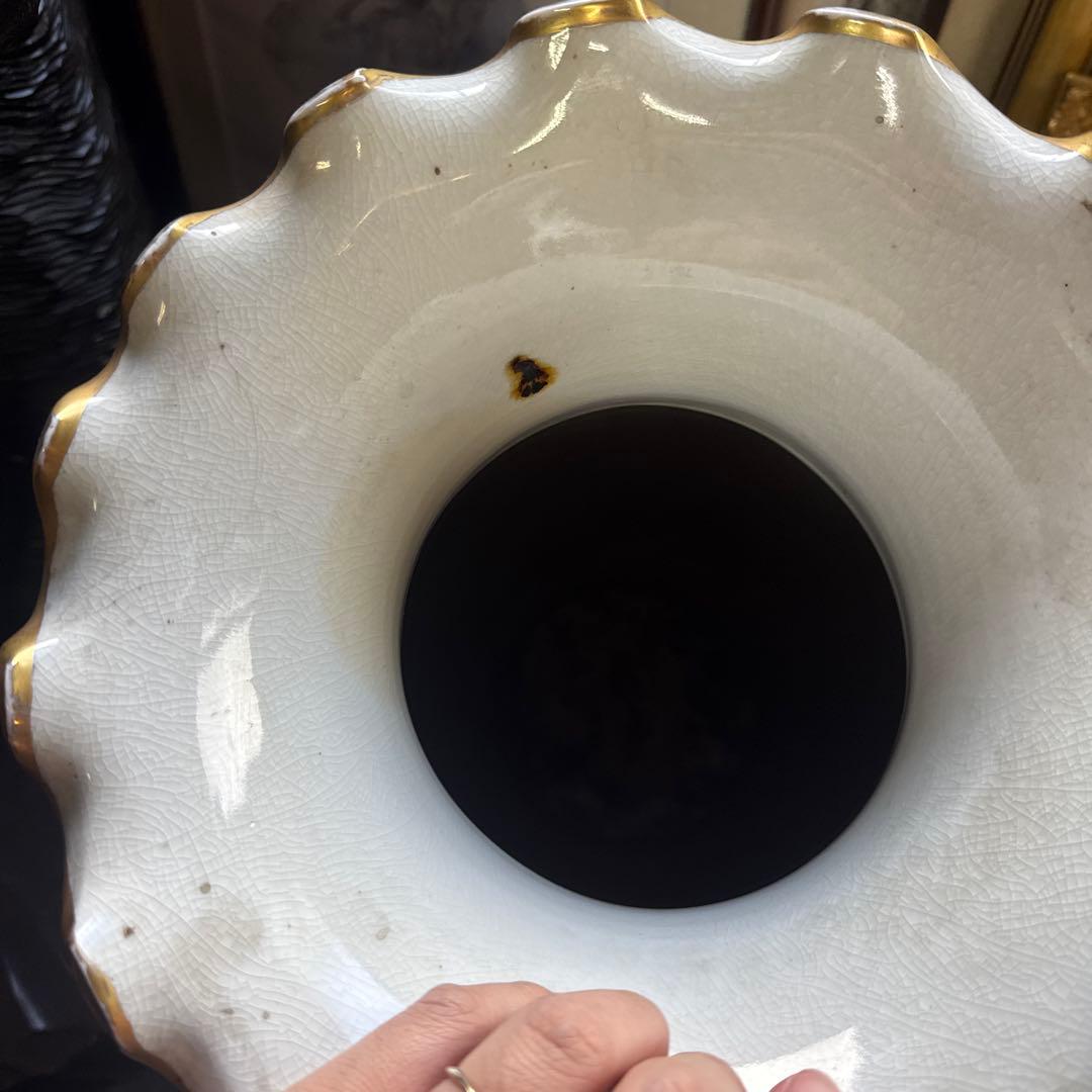 薩摩焼 大花瓶 金彩 骨董品 壷