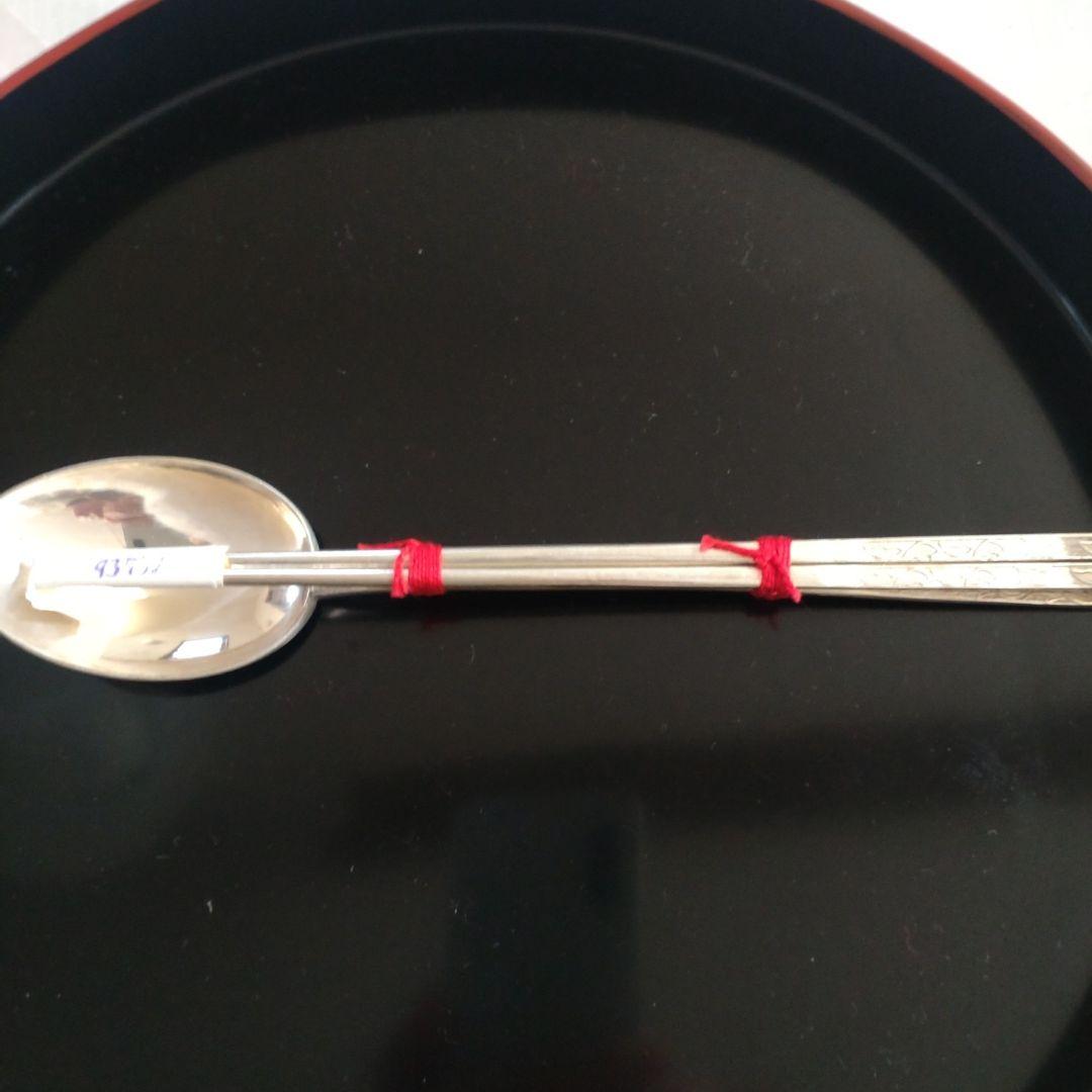 韓国　アンティ−ク　スプーンと箸セット