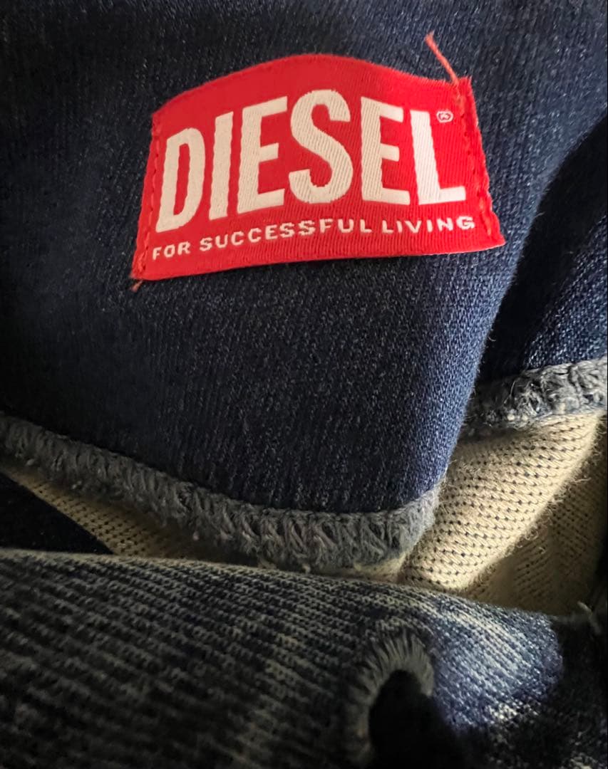 DIESEL デニム風フード付きパーカー