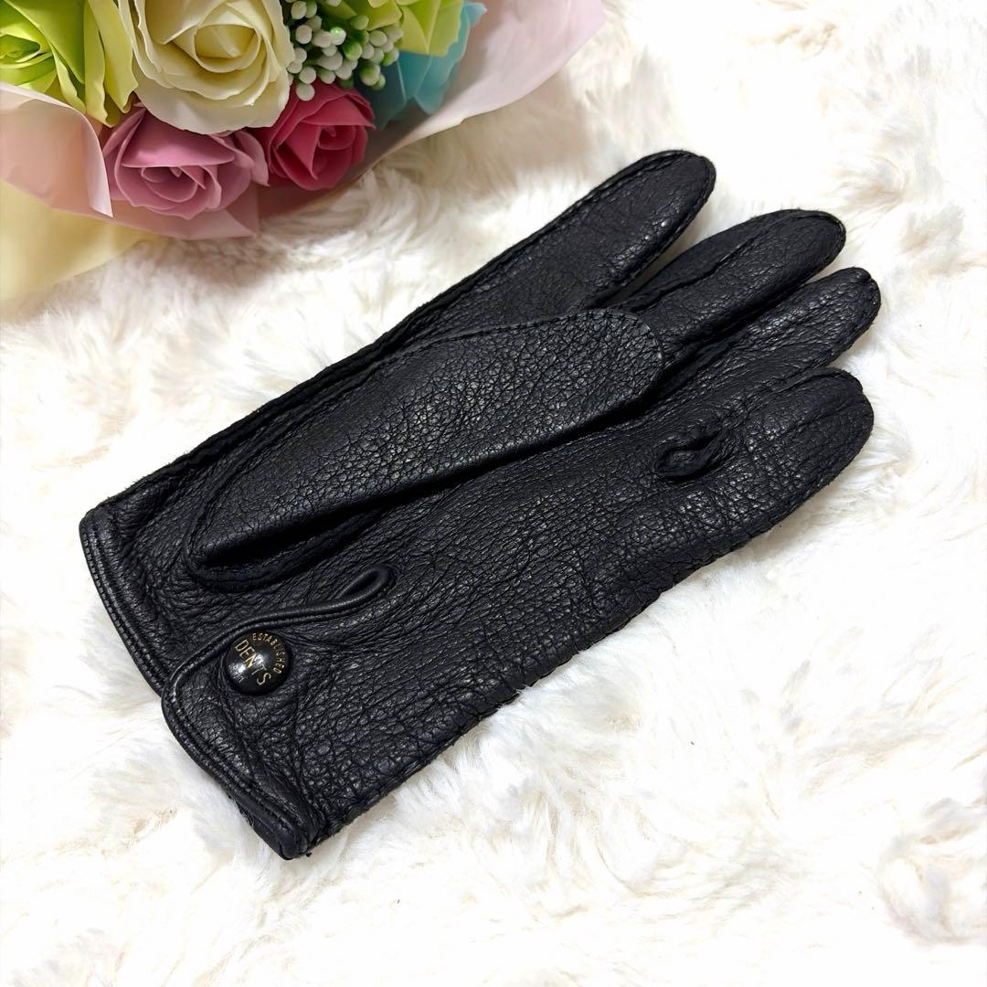 希少 レア DENTS デンツ アンライニング ペッカリー 本革 手袋