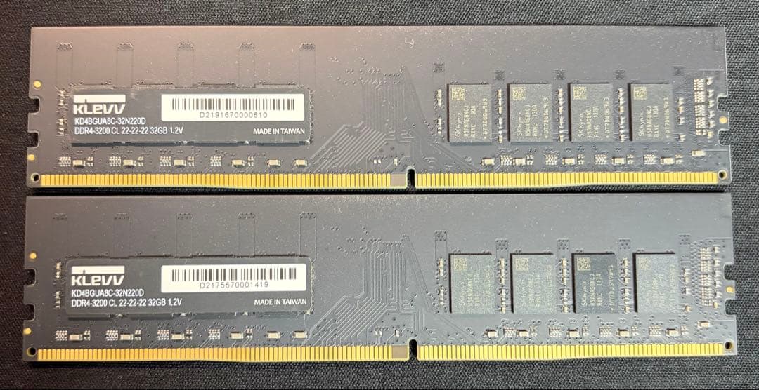 DDR4メモリ 32GB x 2枚 PC4-25600 3200