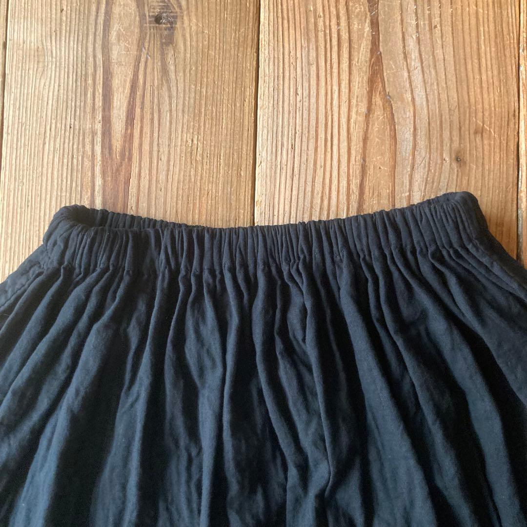 【美鬼　☆様お取置き】ゆったりシルエット ダブルガーゼ サルエルパンツ ブラック