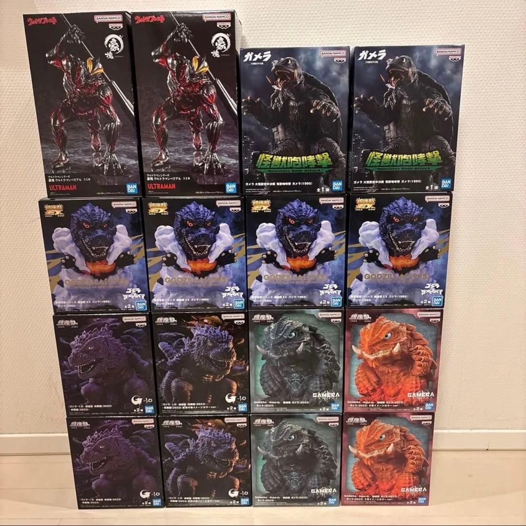 新品未開封　プライズフィギュア　16点セット⑦ ゴジラ　ガメラ　ウルトラマン