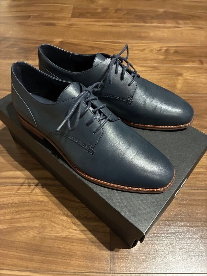 【極美品】コーチ プレーントゥ グラハムダービーシューズ 27cm ネイビー