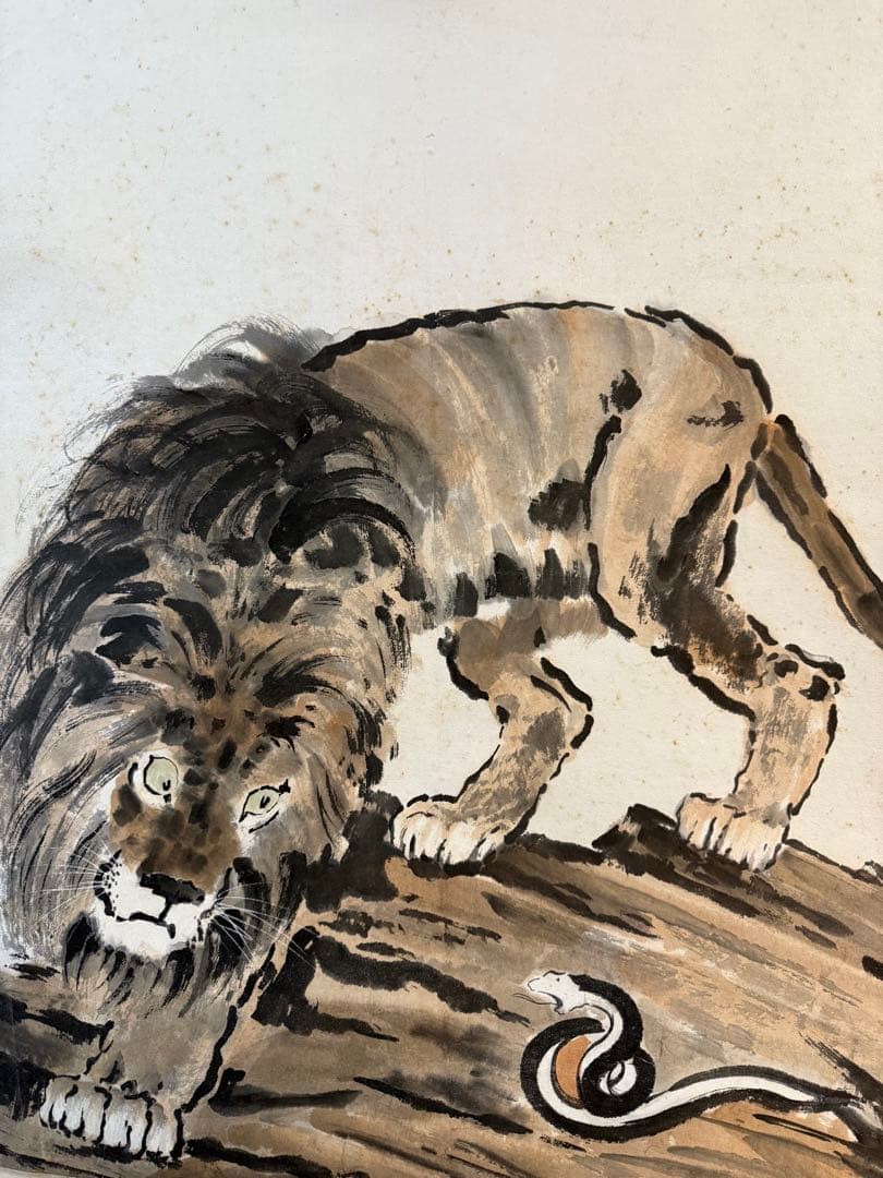 徐悲鴻風の「獅子図」
