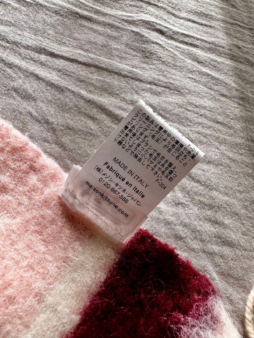 MAISON KITSUNÉ メゾンキツネ グラデーションマフラー ピンク正規品