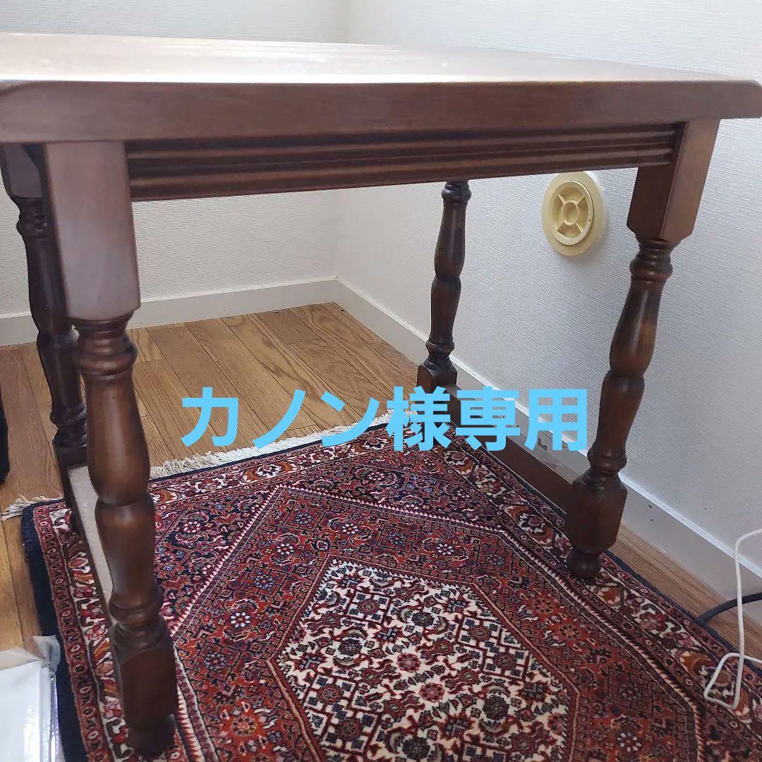 ブラウン木製テーブル 小型 3点おまとめ