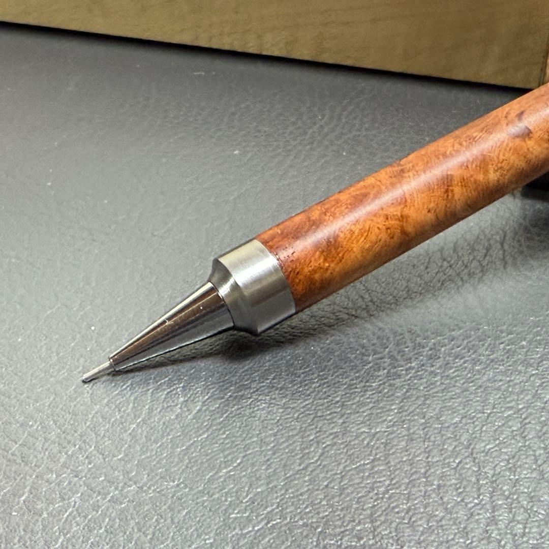 120花梨瘤　木製シャーペン　強低重心R ステンレス