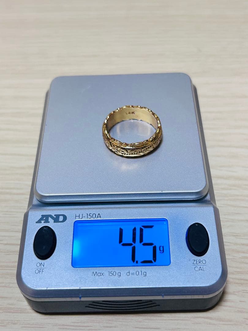 14K ハワイアンジュエリー　リング　4.5g 19号