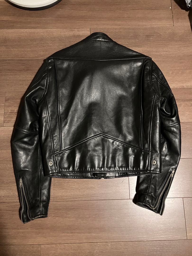 Harley-Davidson ブラックレザーシングルライダースジャケット S