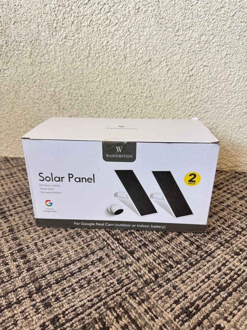 Wasserstein ソーラーパネル(Google Nest Cam 用 2個