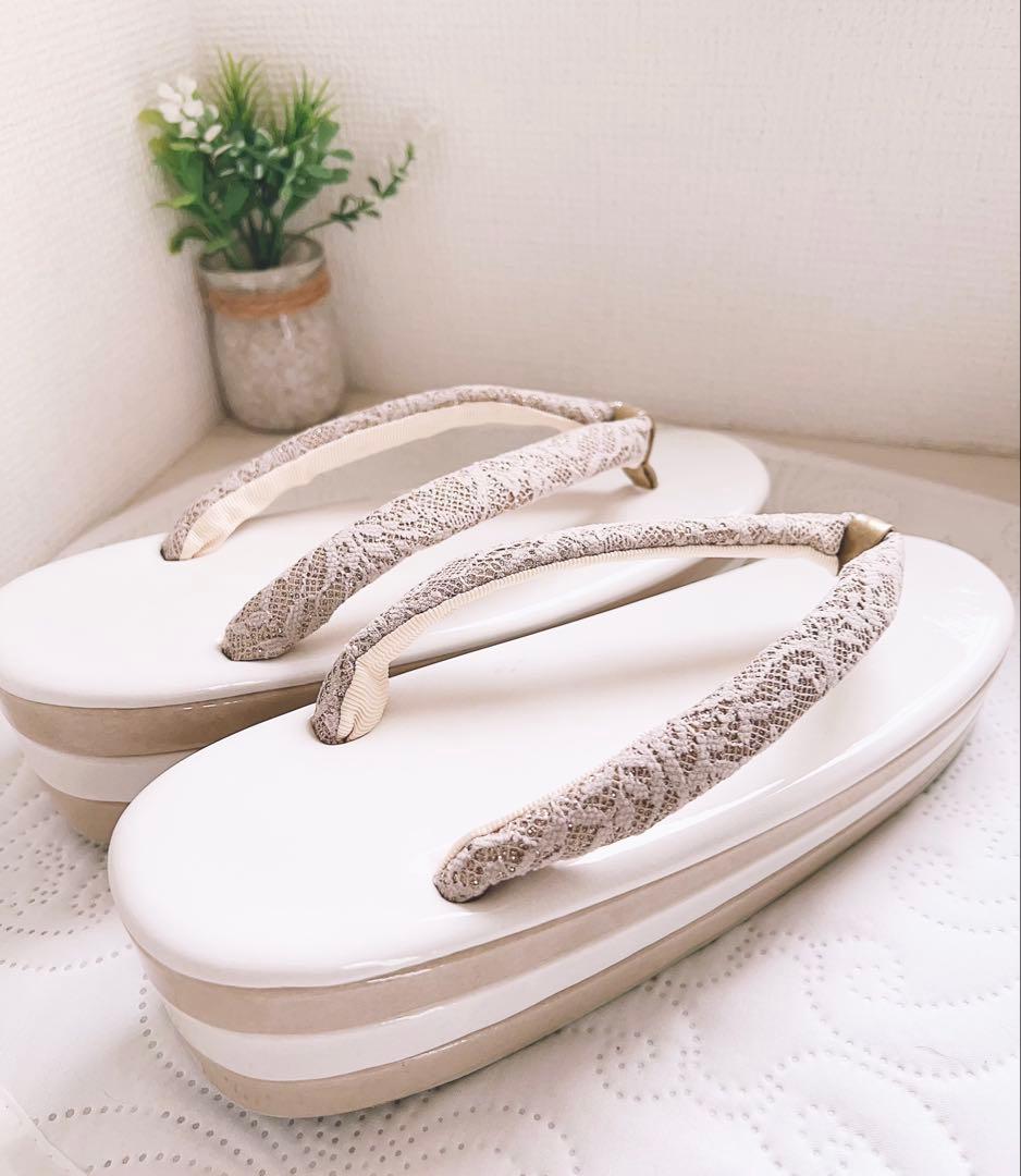 パール調草履とバッグセット