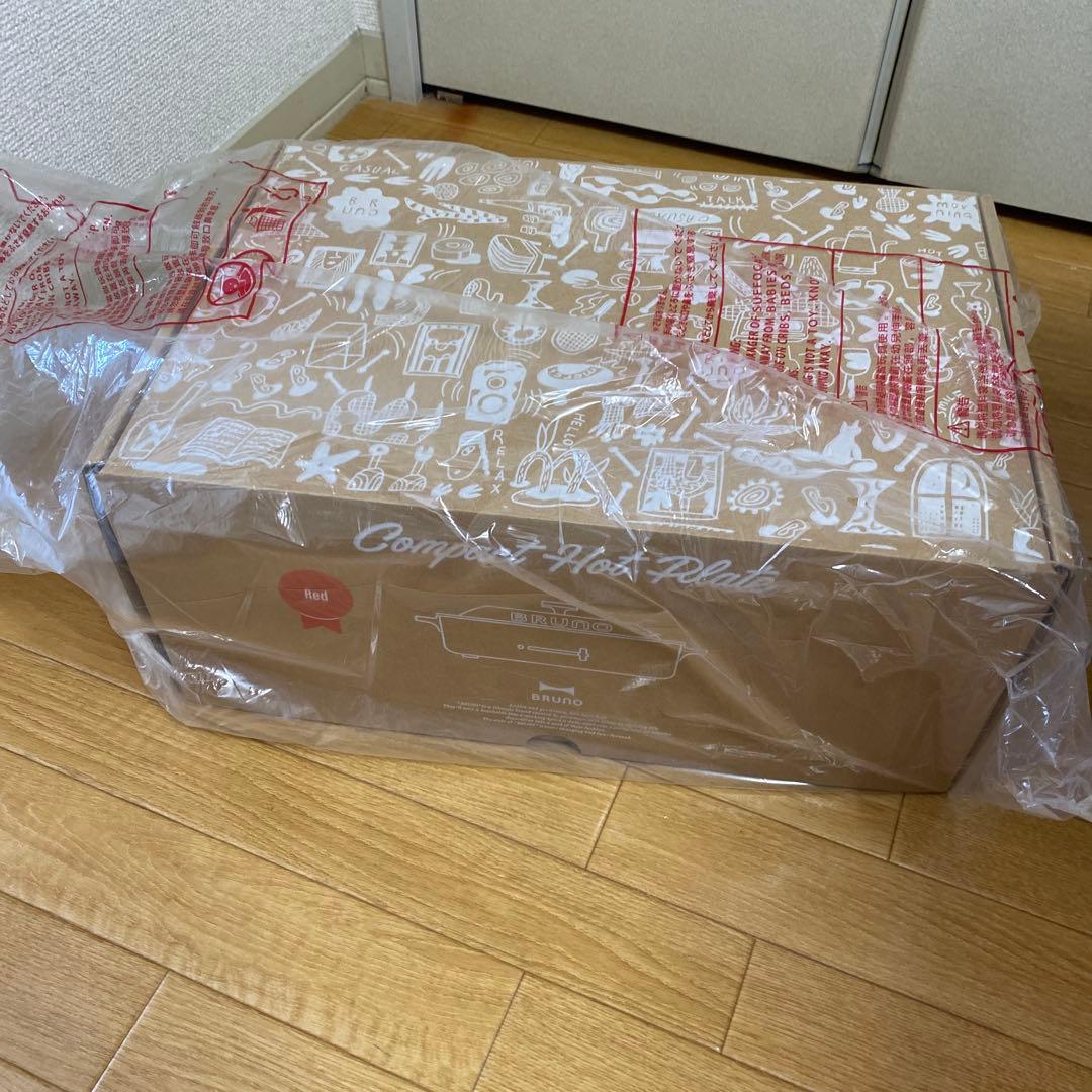 BRUNO コンパクトホットプレート レッド　セラミックコート鍋