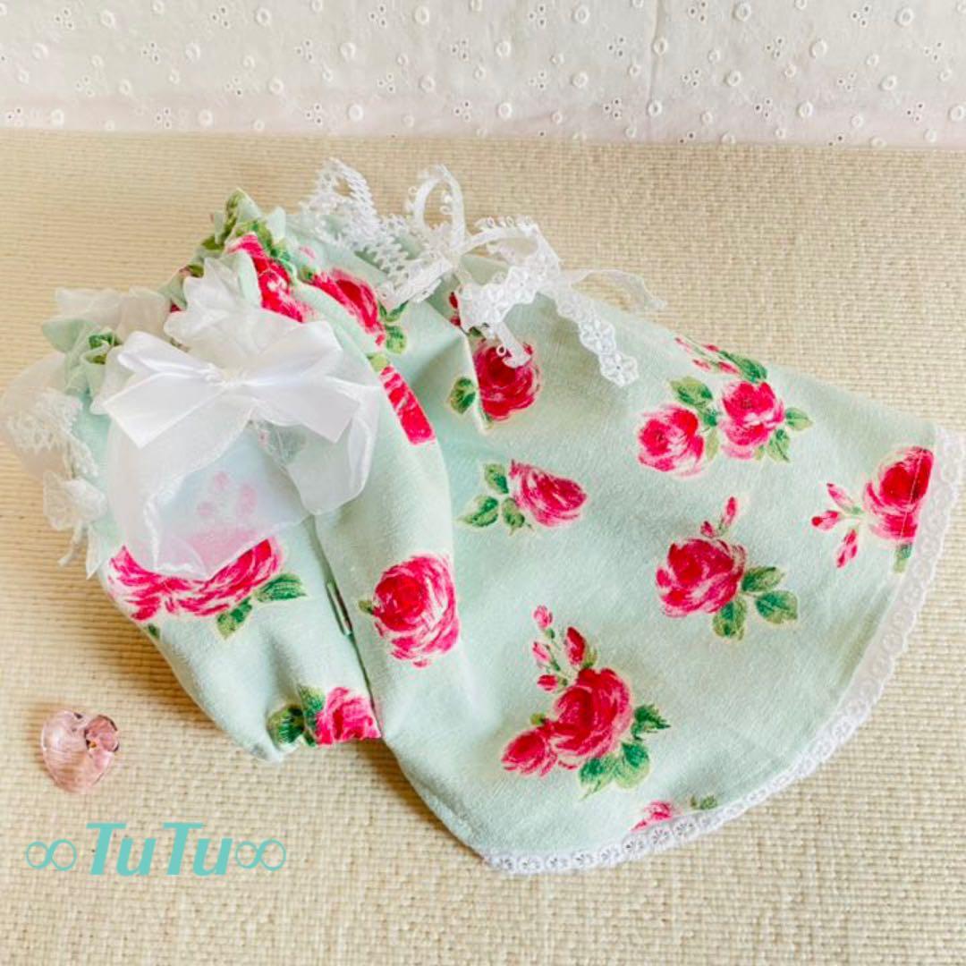 ローズリボンチュニック　∞TuTu∞  犬服　ハンドメイド