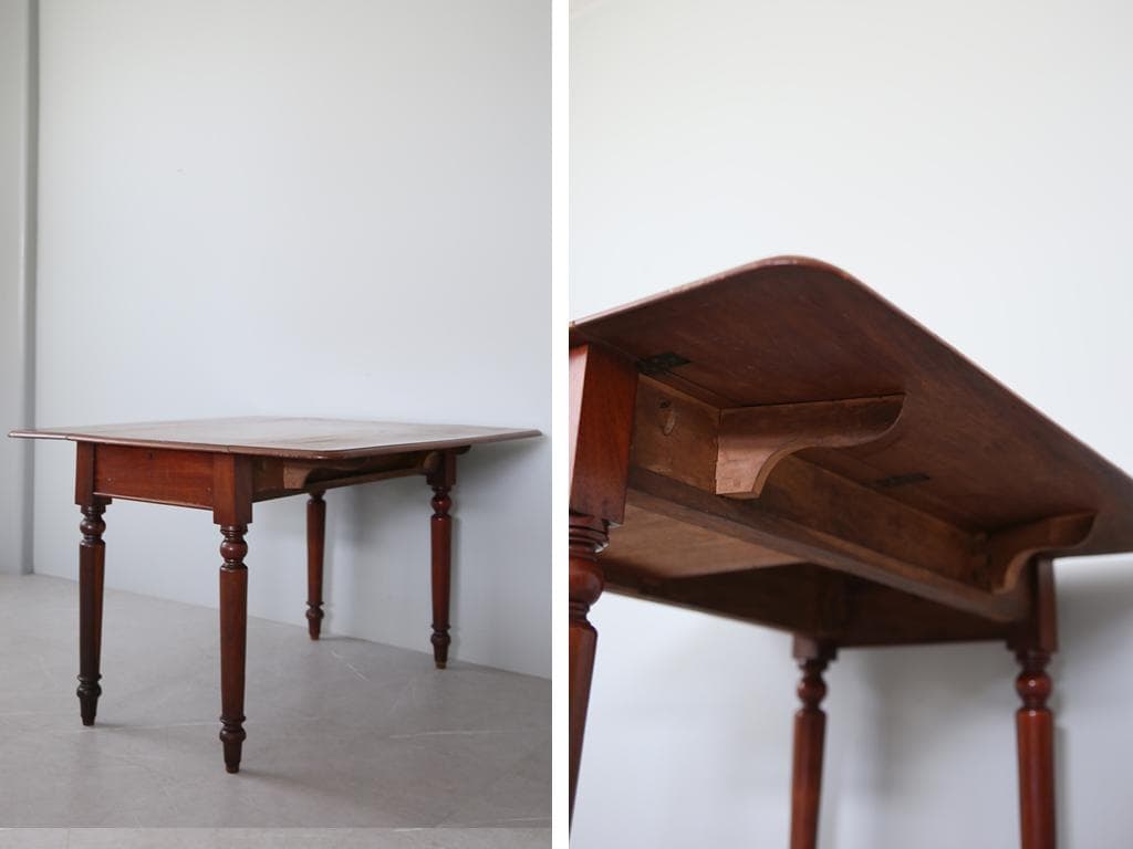 英国アンティーク木製ドロップリーフテーブル/バタフライ/ダイニング机88-213