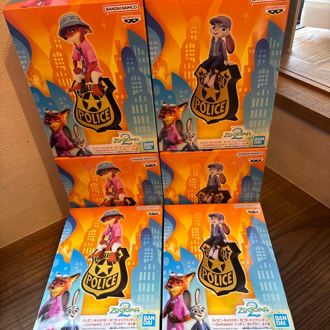 ズートピア2 ジュディ ニック モニタートップ フィギュア　6個セット