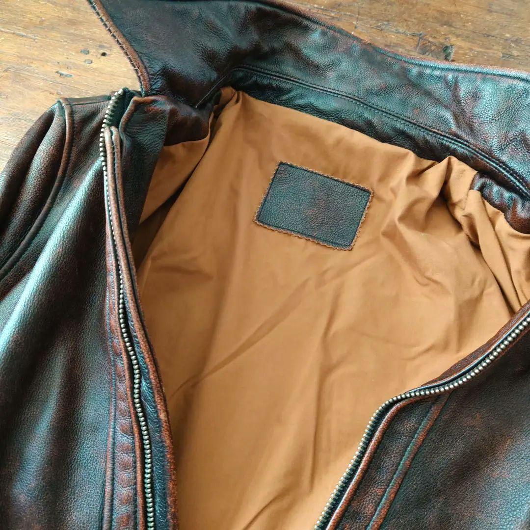 革ジャン(牛革）ブラウン XLサイズ